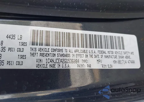 2016 Jeep Compass High Altitude Edition из США, поврежденный, VIN 1C4NJCEA2GD536084